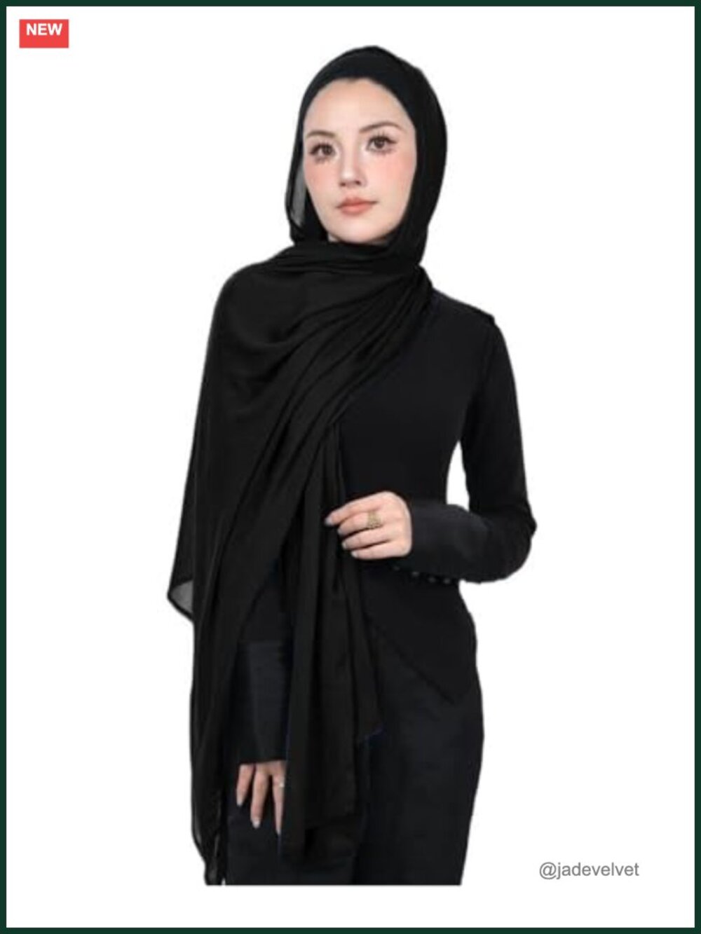Modal Cotton Hijab Scarf with Undercap Set